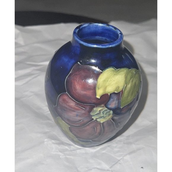 Moorcroft art pottery vase with flowers - marked​​​​ - Picture 8 of 12